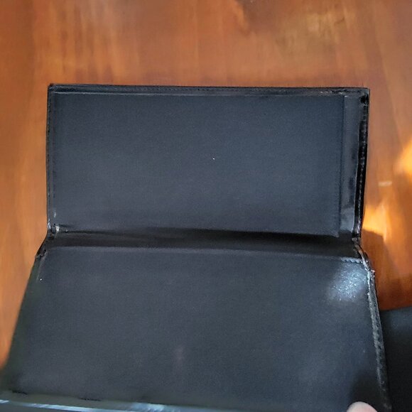 Kate Spade Triple Black Wallet Made In Italy Leather Multi Pocket Design - Picture 11 of 14